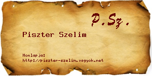 Piszter Szelim névjegykártya